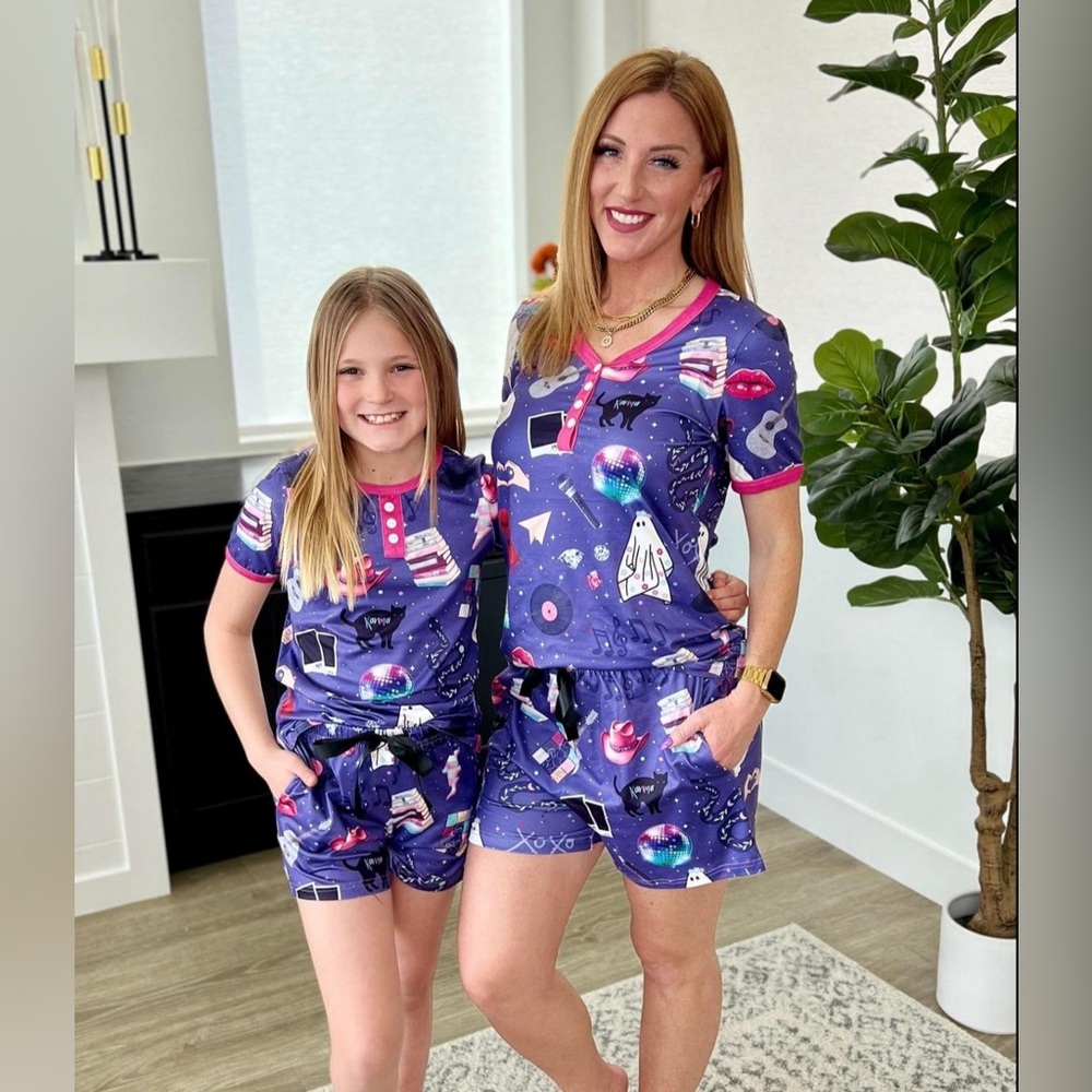 Shirley & Stone pajamas; Adult Swiftie pj’s “Karma”